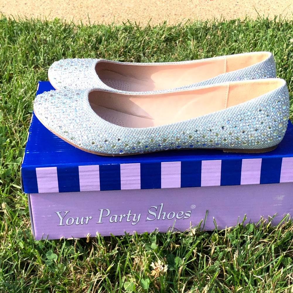 Silver Rhinestone Flats - Picture 5 of 8